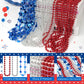 Hoosun 4Th Of July Beaded Necklace, 24Pcs Patriotic Star Bead Necklaces Red Silver And Blue Accessories,Fourth Of July Beads For