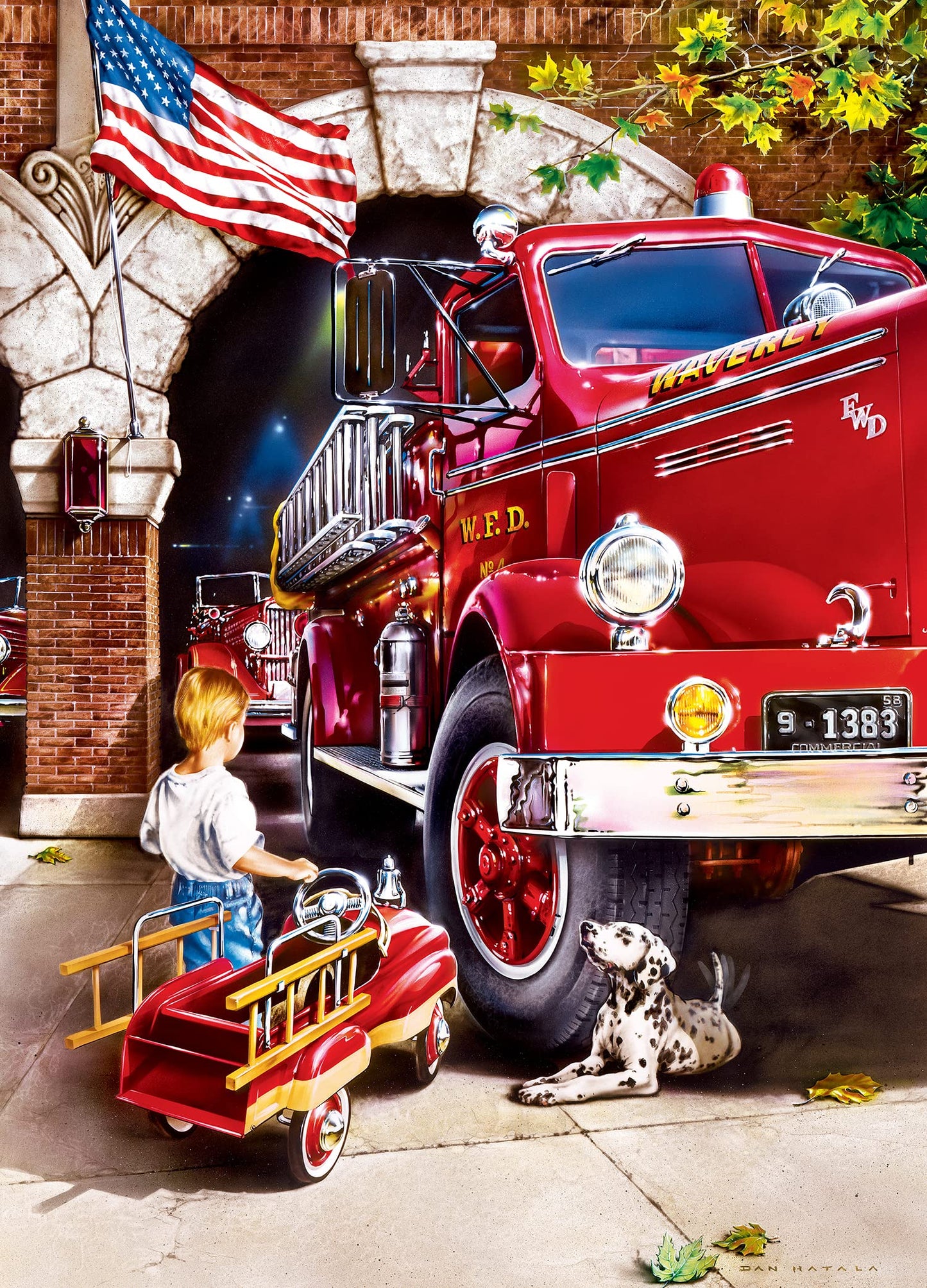 MasterPieces 1000 Piece Jigsaw Puzzle for Adults, Family, Or Youth - Firehouse Dreams - 19.25 x26.75