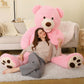 Morismos Giant Teddy Bear Plush 6Ft, Huge Pink Teddy Bears For Girlfriend, 6 Foot Large Big Bear Gifts, Baby Shower, Birthday
