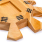Yellow Mountain Imports Wooden Hub Centerpiece for Mexican Train Dominoes - 5.8" Brown Wood for 8 Players