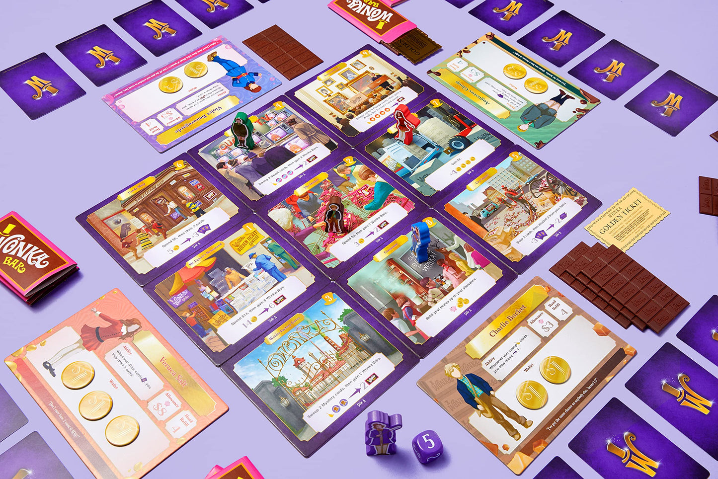 Buffalo Games Willy Wonka's The Golden Ticket Game, 10 Years, Multi Color, Model 259, Paper Material