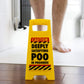 Boxer Gifts Poo Warning Sign - Funny Gag Gift for Men - Plastic - Yellow - Model DK1005 - One Size