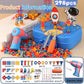 AquaArcc Drill Toy for Boys Age 4-8, 351pc Kids Montessori Construction Toy Electric Drill Toy with Fix Tool Box, Boys Toy Space