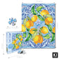 Ki Puzzles 500 Piece Puzzle For Adults Aromatherapy Mediterranean Tile Jigsaw + Scented Candle Playview Brands