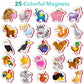Little World Large Set Of 25 Foam Fridge Magnets For Toddlers 1-3 - Refrigerator Magnets For Kids - Baby Magnets For Refrigerato
