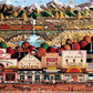 Buffalo Games 300-Piece Oversize Jigsaw Puzzle - Sleepy Town West by Charles Wysocki, Made in USA, Includes Full Color Poster