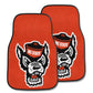 FANMATS 23976 NC State Wolfpack Front 2-Piece Team Logo Carpet Car Mat Set, Front Row Automotive Floor Mats, Non-Slip Backing, T