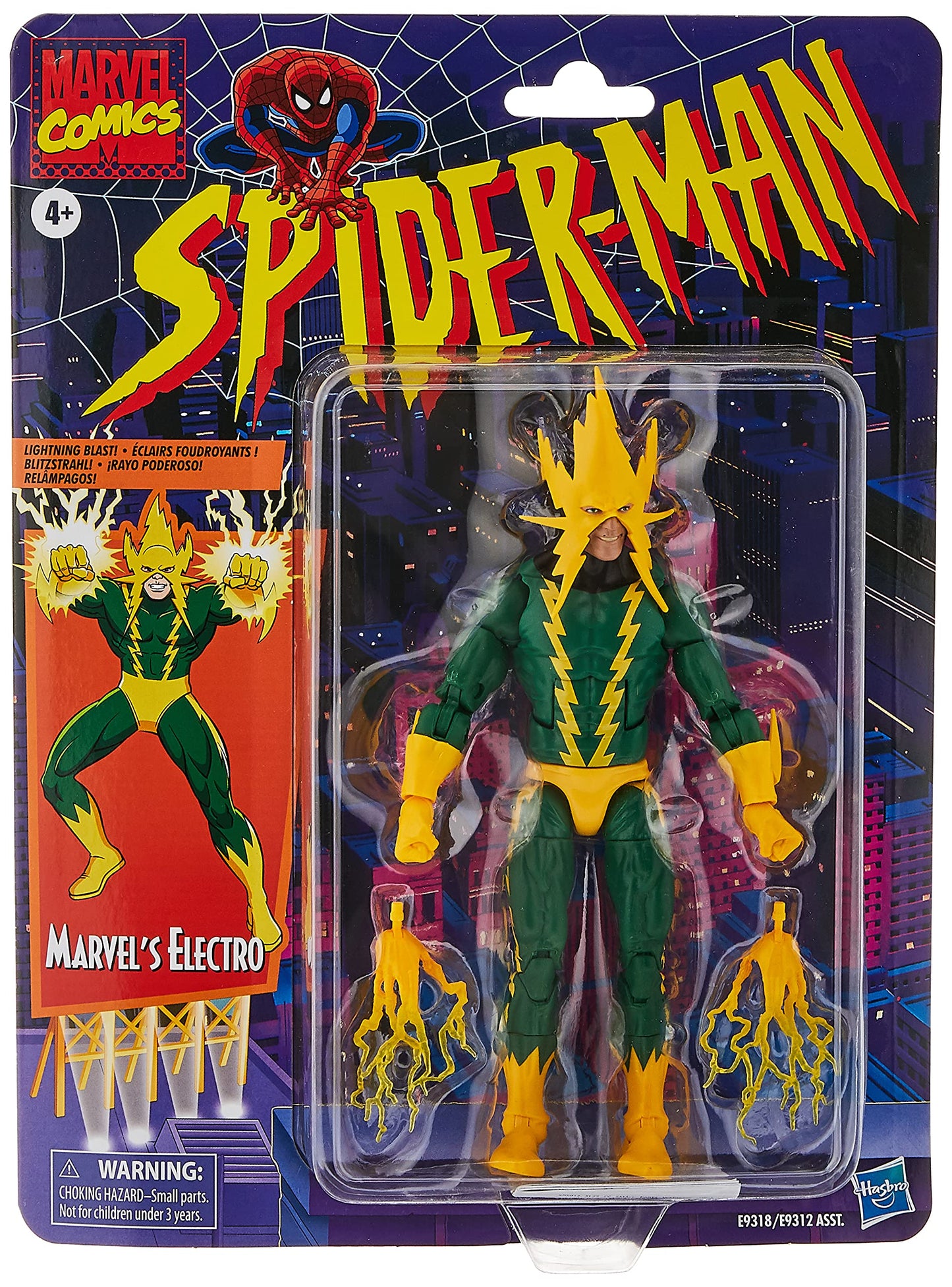 Marvel Legends 6-Inch Electro Action Figure - Retro Collection, Red, Plastic, Model E9318