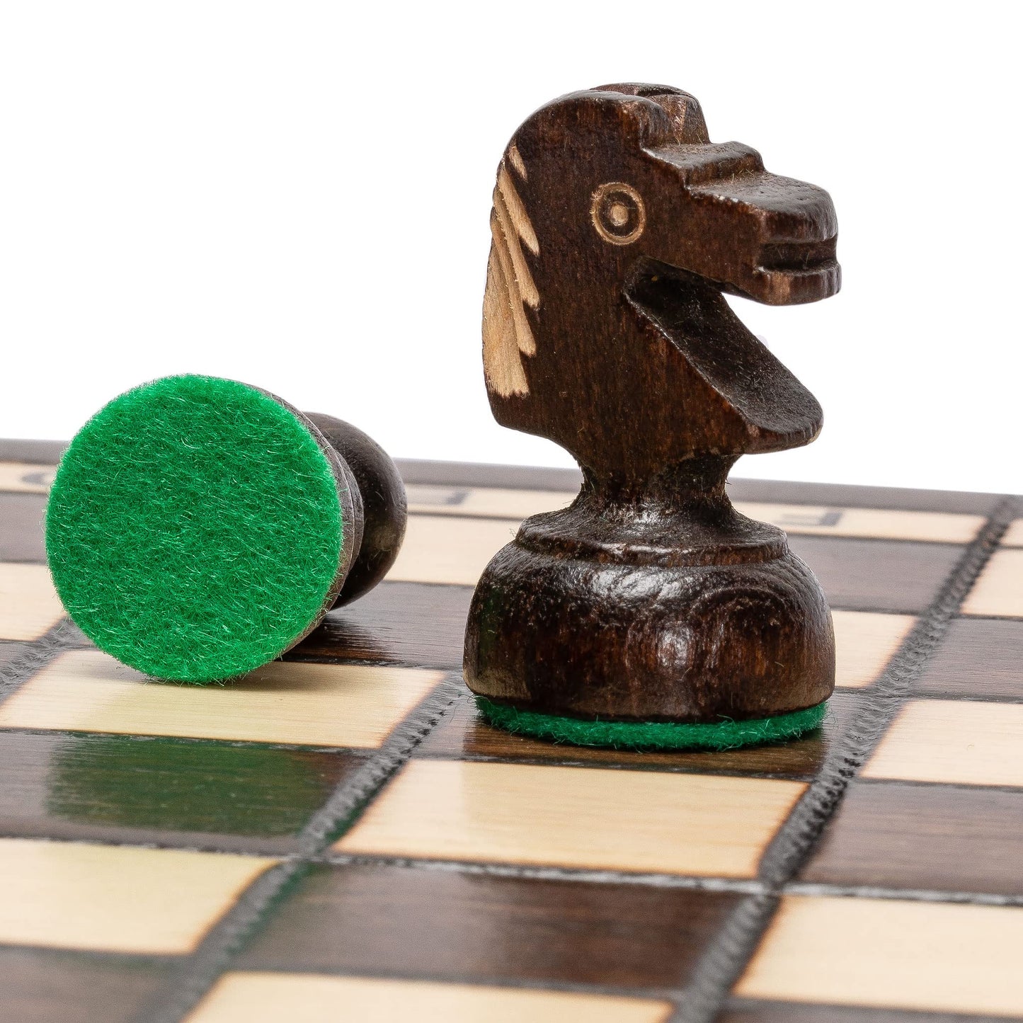 Husaria European International Chess Wooden Game Set, King's Continental - 11.3-Inch Small Size Chess Set with Folding Board and