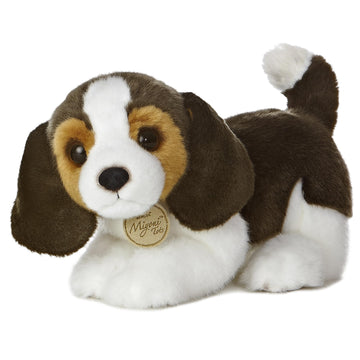 Aurora® Adorable Miyoni® Beagle Pup Stuffed Animal - Lifelike Detail - Cherished Companionship - Brown 11 Inches