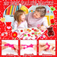 Octeric 28 Packs Valentines Day Gards With Mochi Squishy Toy, Kawaii Stress Relief Squeeze For Kids, Exchange Gifts Classroom Pr