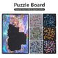LAVIEVERT Jigsaw Puzzle Board - Portable Felt Mat with 6 Sorting Trays, Non-Slip Surface, 29.92 x 20.08 inches, Black, for Up to