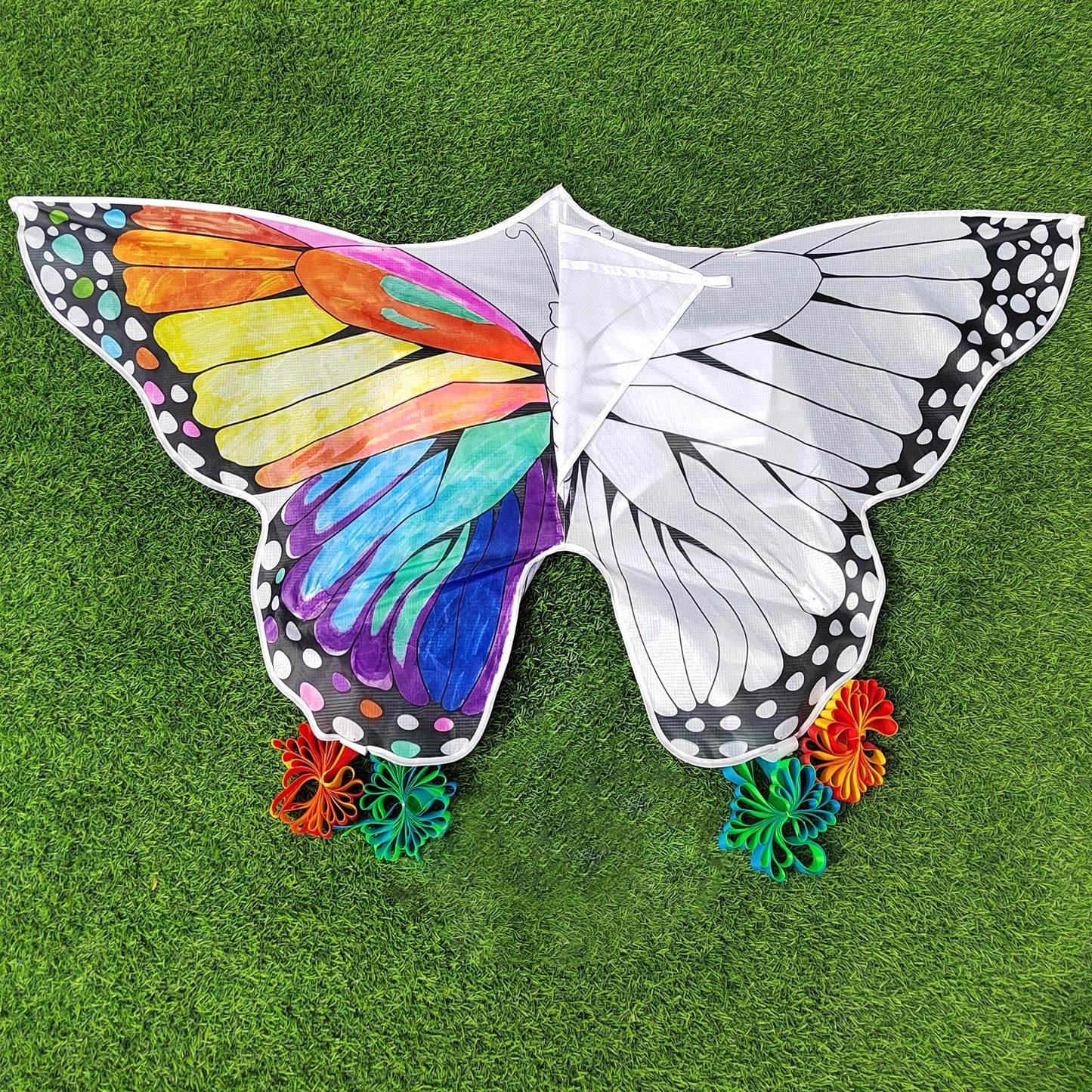 Diy Butterfly Kids&Adults Kite,Kites For Kids Ages 4-8,Paintable Kite,With 300Ftstring And Marker(12-Count) By Simxkai