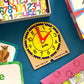 Carson Dellosa Mini Judy Clock Telling Time Clock Set, 12 Mini Judy Clocks, 4'' X 4'' Telling Time Teaching Clocks For Kids, Kin