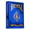 Bicycle Metalluxe Blue Playing Cards - enhanced Metal Foil Finish - game-style Size