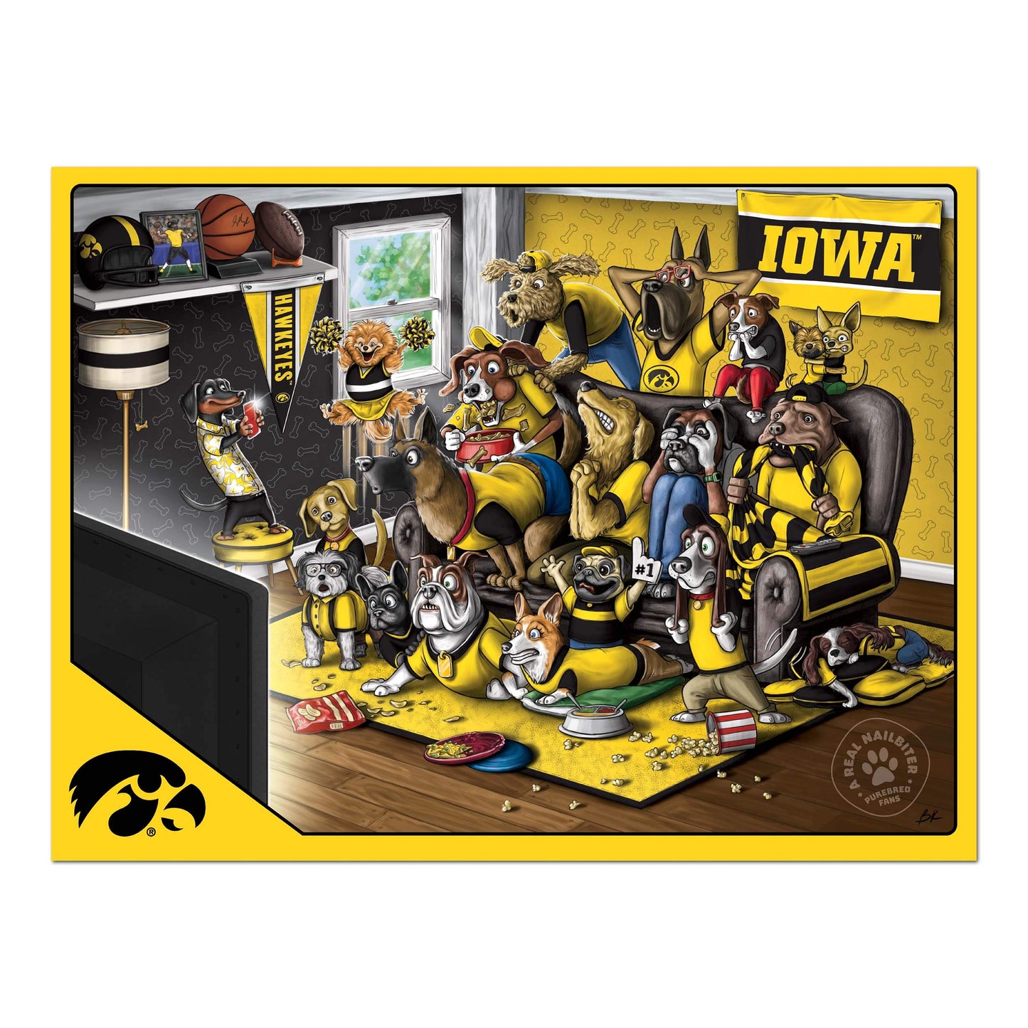 Youthefan Ncaa Iowa Hawkeyes Purebred Fans 500Pc Puzzle - A Real Nailbiter
