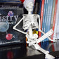 Hbarsci Dead Elf In The Lab - 17' Miniature Skeleton, Santa Hat & Christmas Coal For Scientist, Lab Tech, Lab Manager Teacher