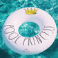 Rae Dunn x CocoNut Float Pool Princess Ring Float - mature-themed Size Large 48 Inch Inflatable Raft & Durable Water Inner Tube - Stable Ride-On for Summer Parties & Swim Events (Pool Princess.)
