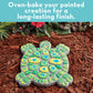 MindWare Paint Your Own Stepping Stone: Turtle - Paint Your Own Stepping Stones for Kids Craft Kit Includes Paint, Brushes and I