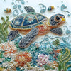 Embroidery Sea Turtle 500 Piece Puzzles For Adults, Easy Large Piece Puzzle For Seniors, Challenge Art Jigsaw Puzzles, For Gifts