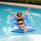 Big Joe Lagoon Lounger No Inflation Needed Pool Float, Ripple Blue Double Sided Mesh, Quick Draining Fabric, 5 Feet Giant