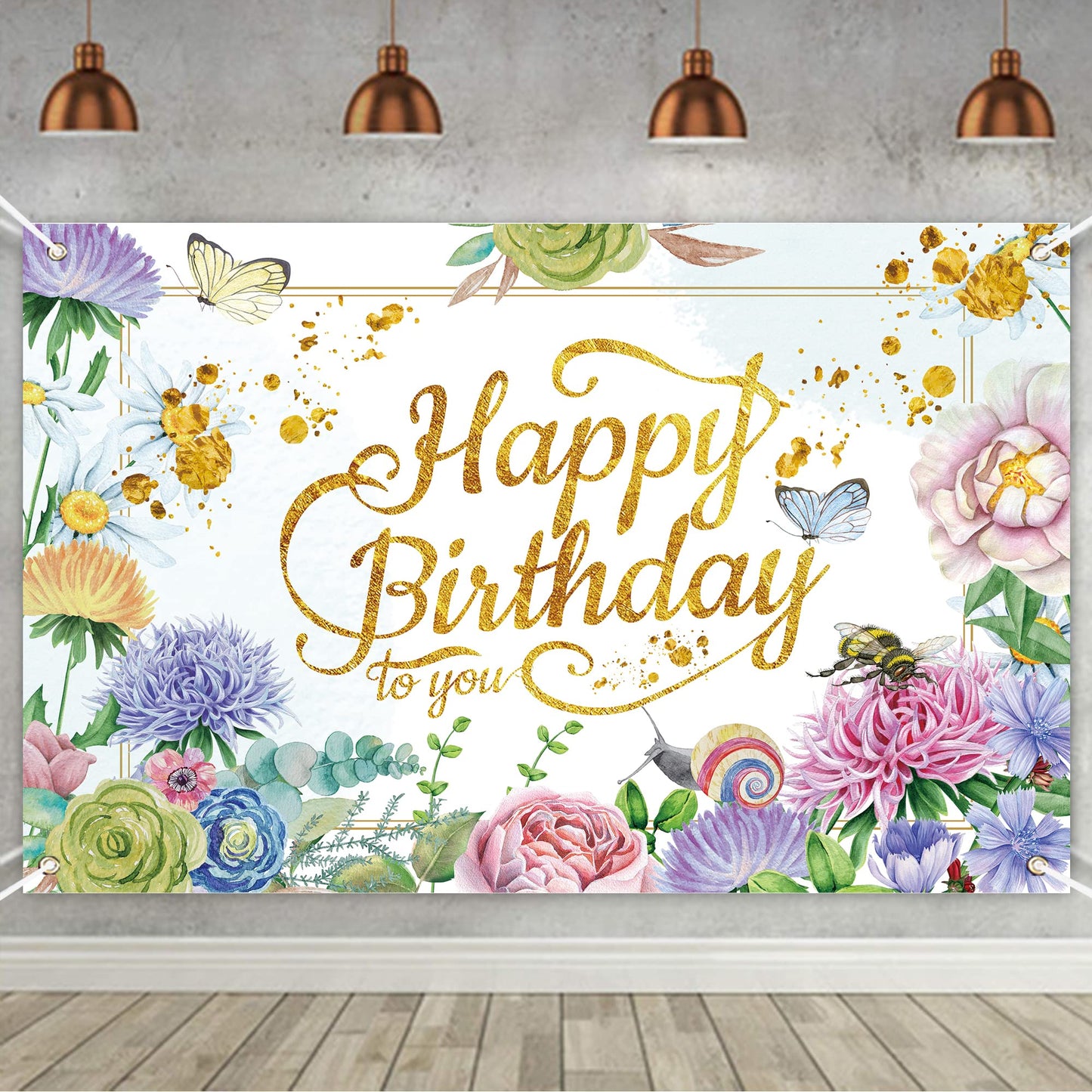 Flowers Birthday Party Backdrop Pink Flower Bush Garden Birthday Photography Background For Women Happy Birthday Party Backdrop