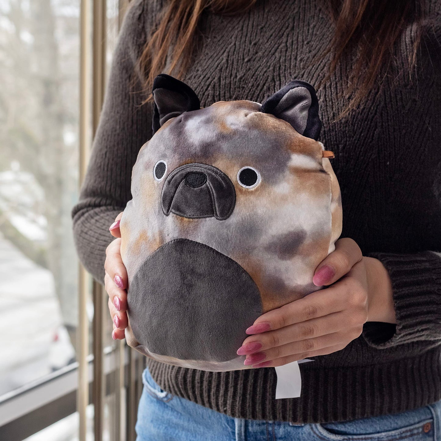 Squishmallows 8' Ballis The French Bulldog Plush -Official Kellytoy - Collectible Soft & Squishy Puppy Stuffed Animal Toy- Gift For Kids, Girls & Boys