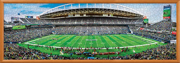 Masterpieces 1000 Piece NFL Seattle Seahawks Jigsaw Puzzle - Panoramic 13"x39" - Recycled Materials, Team Color, Model SES1031