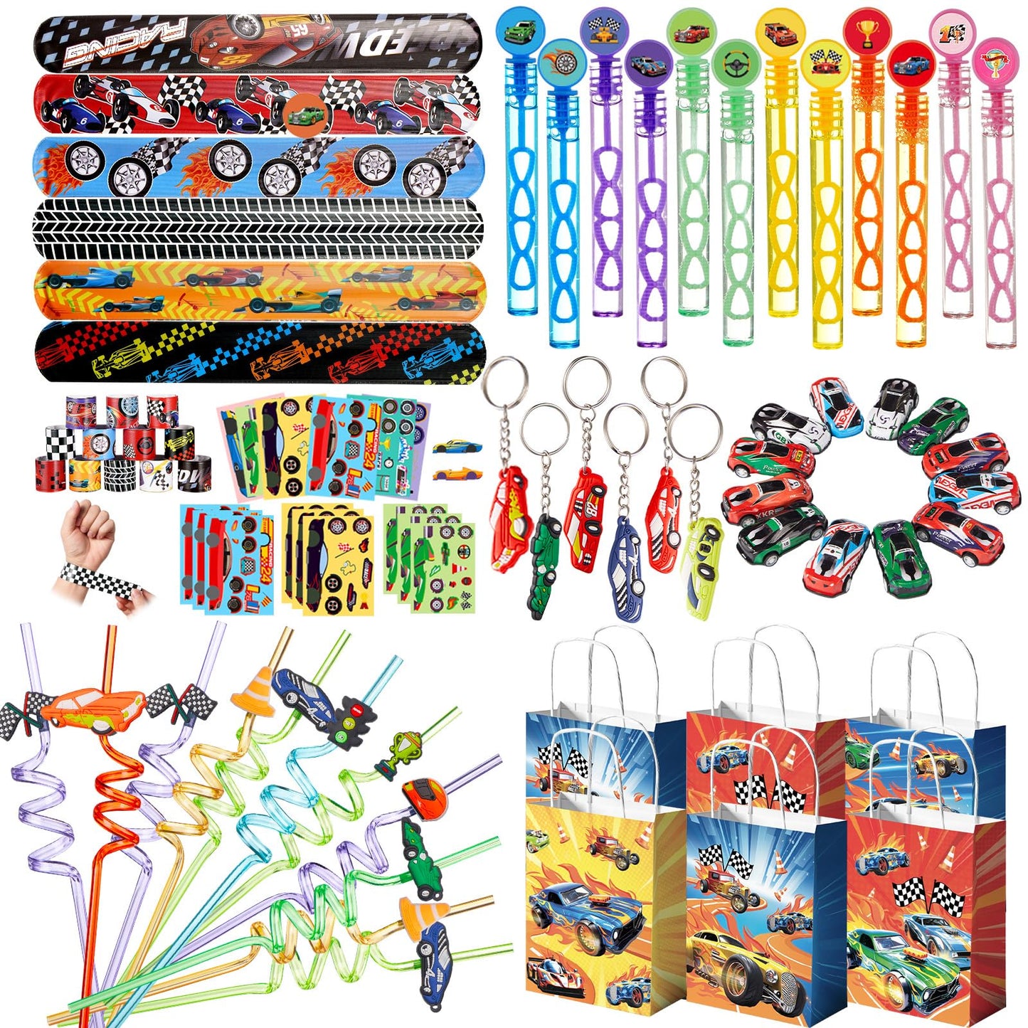 Vanblue Race Car Party Favors Hot Car Themed Birthday Party Decoration Racing Party Supplies Mini Vehicles Toy Gift for Boy Kids