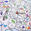 Eatsleepdoodle Coloring Tablecloth For Kids W/ 10Pk Washable Markers For Kids - 50X33In Us Map Giant Coloring Poster - Kids Coloring Tablecloth Ultra Washable & Reusable Arts And Crafts For Kids