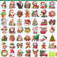 cviokrdu 48 Pcs Diamond Art Painting Sticker Kits for Kids, Christmas Diamond Gem Stickers Kit, 5D Christmas Gem Art Stickers Mo