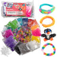Loom Rubber Bands 4800 pc Refill Kit w 16 Unique Rainbow Colors (300 of Each) & 200 Clips - Works w All Rubber Band Jewelry Loom