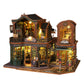 RHZN Miniature House Kit  Dollhouse Kit  Miniature Kit  DIY Mini House Building Kit for mature-themed Teen  Book Shop