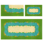 Feleph Classic Baseplate With River And Grassland Pattern, 10 X 10 Inches Base Plates For Building Blocks Mat Compatible With Major Brands (Straight 4 Pieces)