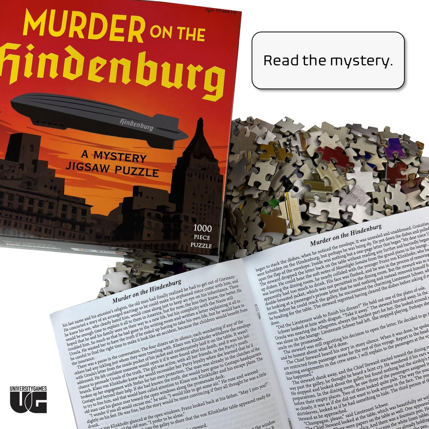 Murder Mystery Party, Classic Mystery Jigsaw Puzzle, Murder On The Hindenburg, 1,000 Piece Jigsaw Puzzle