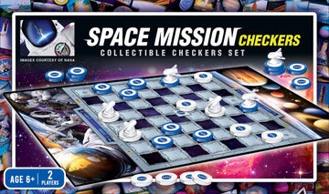 Masterpieces Family Game - Nasa Checkers - Officially Licensed Board Game For Kids & Adults