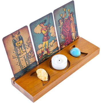 Curawood Tarot Card Holder Stand - Display Your Daily Draw - Tarot Card Stand For Display - Witchy Gifts, Witchcraft Supplies - 