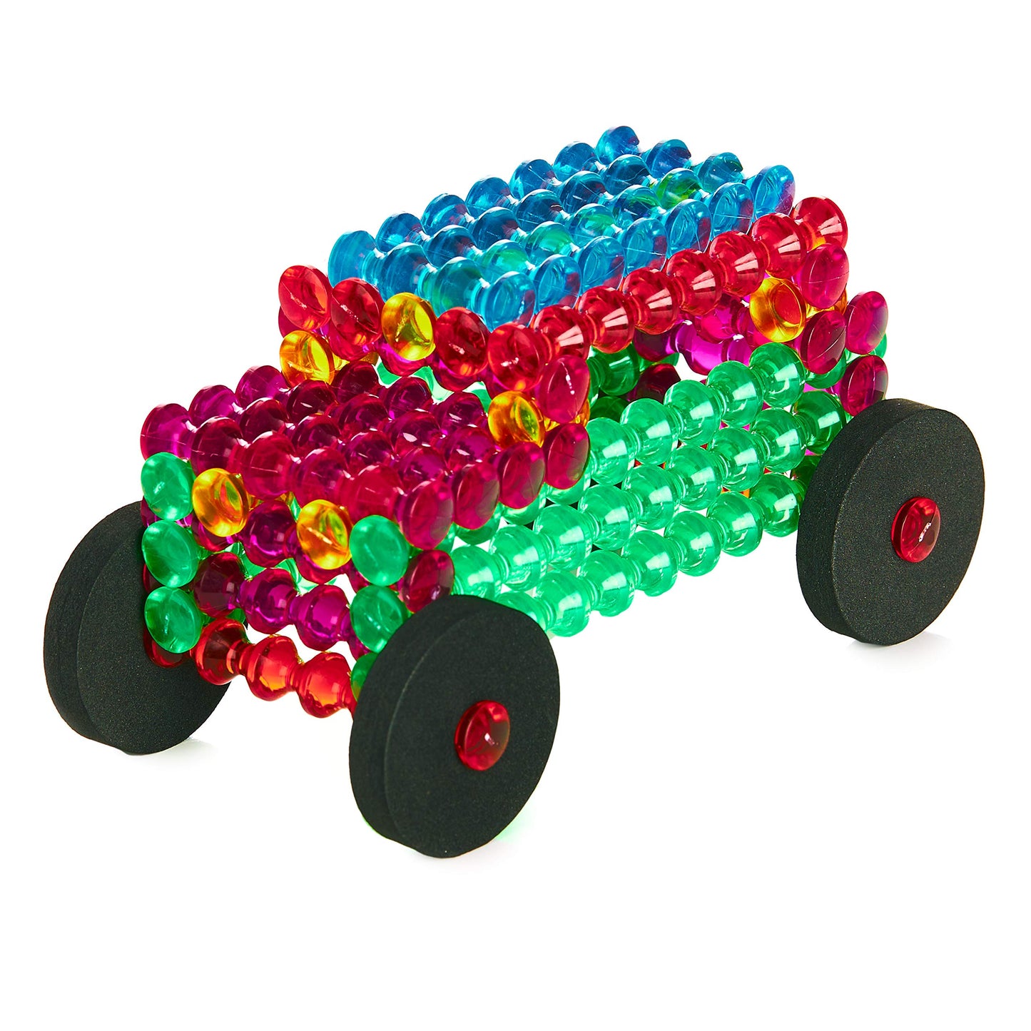 Popular Playthings Playstix Translucent Set Construction Toy Building Blocks 105 Piece Kit