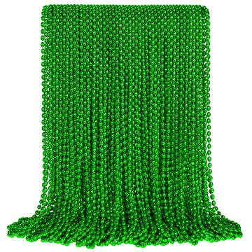 100 PCS St. Patricks Day Beads Necklace, 30.5'' Green Oval Beads Necklaces Christmas Necklaces Irish Saint Patricks Necklaces fo