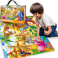 Quokka Giant Floor Puzzles For Kids Ages 3-5 - 2X3 Feet 48 Piece Puzzles For Kids Ages 4-8 - Educational Toys On Large Puzzles For Boys And Girls Ages 3-5 - Africa Toy Gift Activities