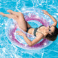 Intex Transparent Glitter Tube Inflatable Swimming Pool Float Raft Ring