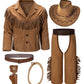 Kaipute Cowboy Costume Kids Jacket Pants For Boys Girls Western Role Play Halloween Party Cosplay 3-4T