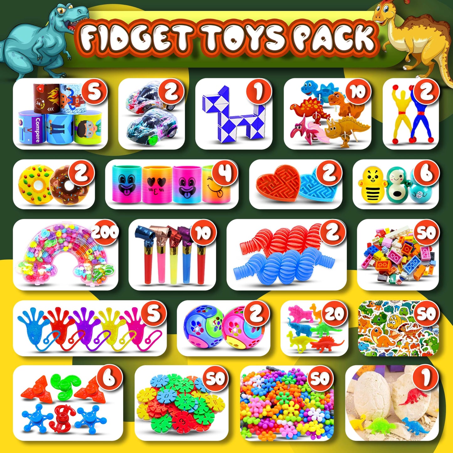 FORLINX Fidget Toys Bulk - 1000 Pcs Multi-colored Foam Party Favors for Kids, Birthday Gifts, Goodie Bags, Classroom Prizes