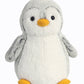 Aurora® Playful Pompom Penguin™ Stuffed Animal - Vibrant Companions - Endless Fun - Gray 11.5 Inches