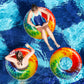Simgoing 3 Pcs Jumbo Inflatable Pool Floats Rings  Tie Dye Tube Float 47.24 Inch Large Colorful mature-themed Floaties Rainbow Swimming Ring Water Floaty Toy for mature-themed Summer Pool Beach Party Supplies