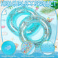Relaxgiant 12 Pcs Summer Swim Rings with Glitter Fun Inflatable Pool Float Round Shaped Swimming Pool Tubes for Beach Party Supp