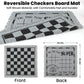 Giant 4 in 1 Chess Set Jumbo Chess & Giant Checkers & Large Tic Tac Toe  Giant Chess Board Game for Kids mature-themeds Including 2 Extra Queen Large Checkers Rug Game Mat  Indoor Outdoor Games Camping Party
