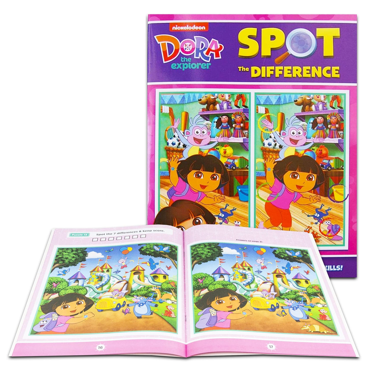 Dora the Explorer Coloring Book Super Set - 3 Coloring Books Bundle with Play Pack, Ideal for Kids, Color: Dora Coloring Book
