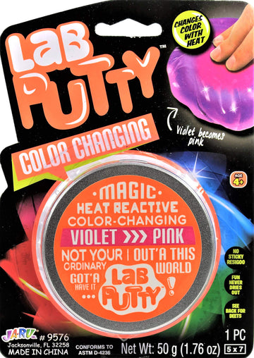 Ja-Ru Lab Putty - Color Changing Putty (1 Unit Assorted) Heat Sensitive Sensory Putty For Kids. Non Sticky Slime Party Favors For Kids. Stress Relief Anger Management Toys. 9576-1D