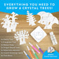 NATIONAL GEOGRAPHIC Kids Crystal Growing Kit - Grow 6 Multi-color Crystal Trees in 6 Hours, Educational STEM Craft Kit - NGCRYSTALFOR